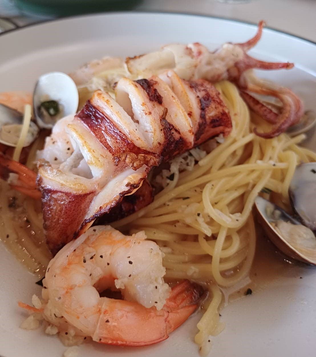 高雄台鋁武藏野森咖啡-基隆鎖管鮮蝦蛤蜊義大利麵