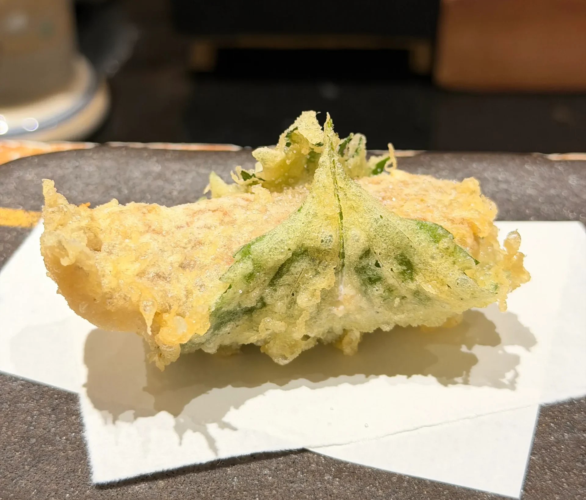 樂魚料亭 炸鱈魚白子紫蘇包裹